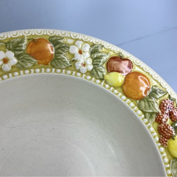 vintage serving bowl metlox poppytrail della robbia fruit and floral vernon ware - Picture 6 of 9